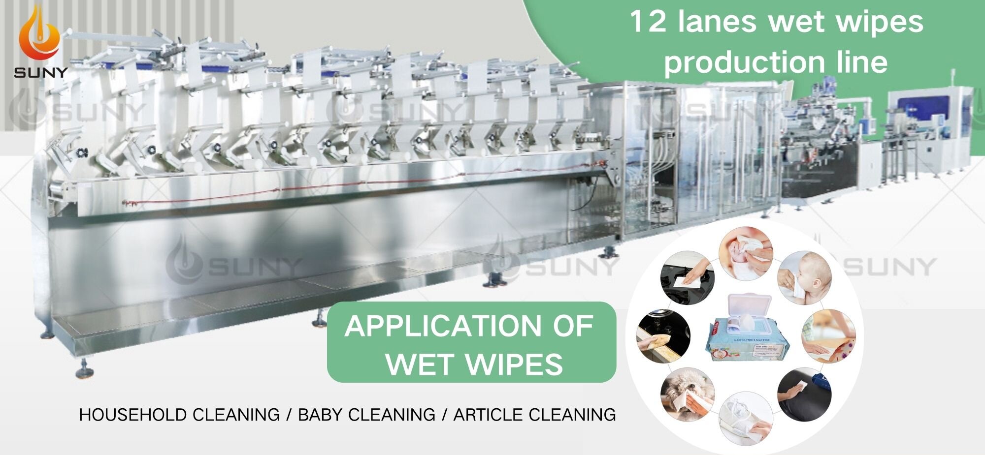 SYF12 12 Lanes Automatic Wet Wipe Machine