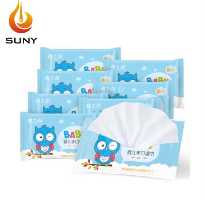 8 Pcs/bag Baby wet wipes