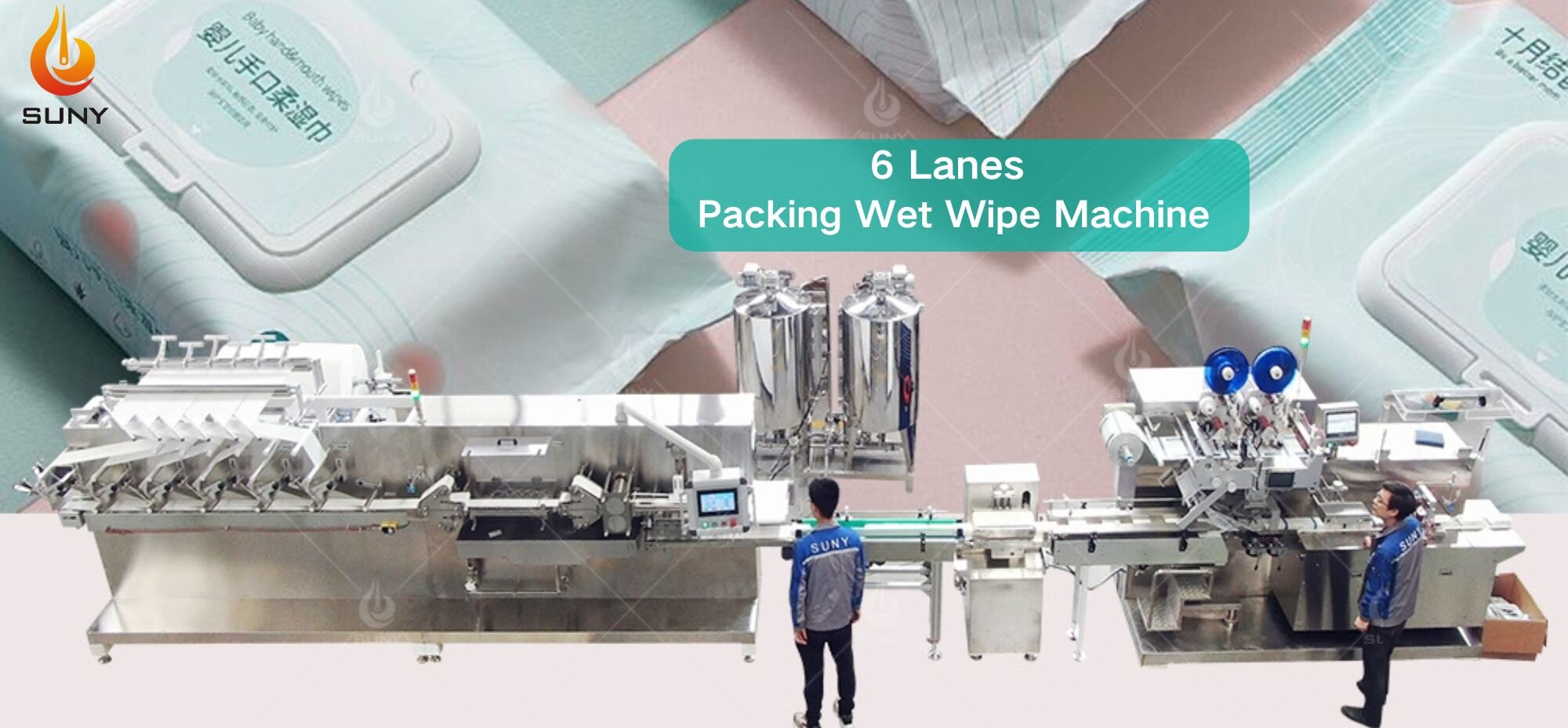 Multipurpose 6 roll Packing Wet Wipes Machine