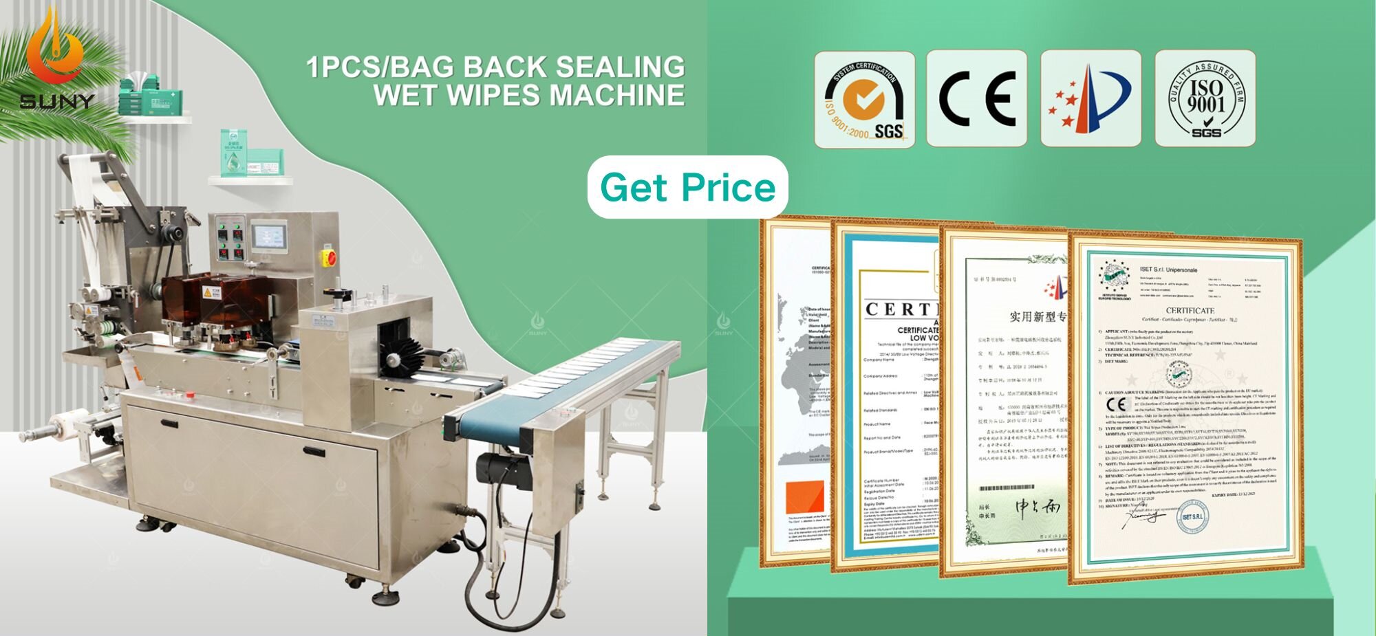 Single Back Seal Wet Wipes Machine