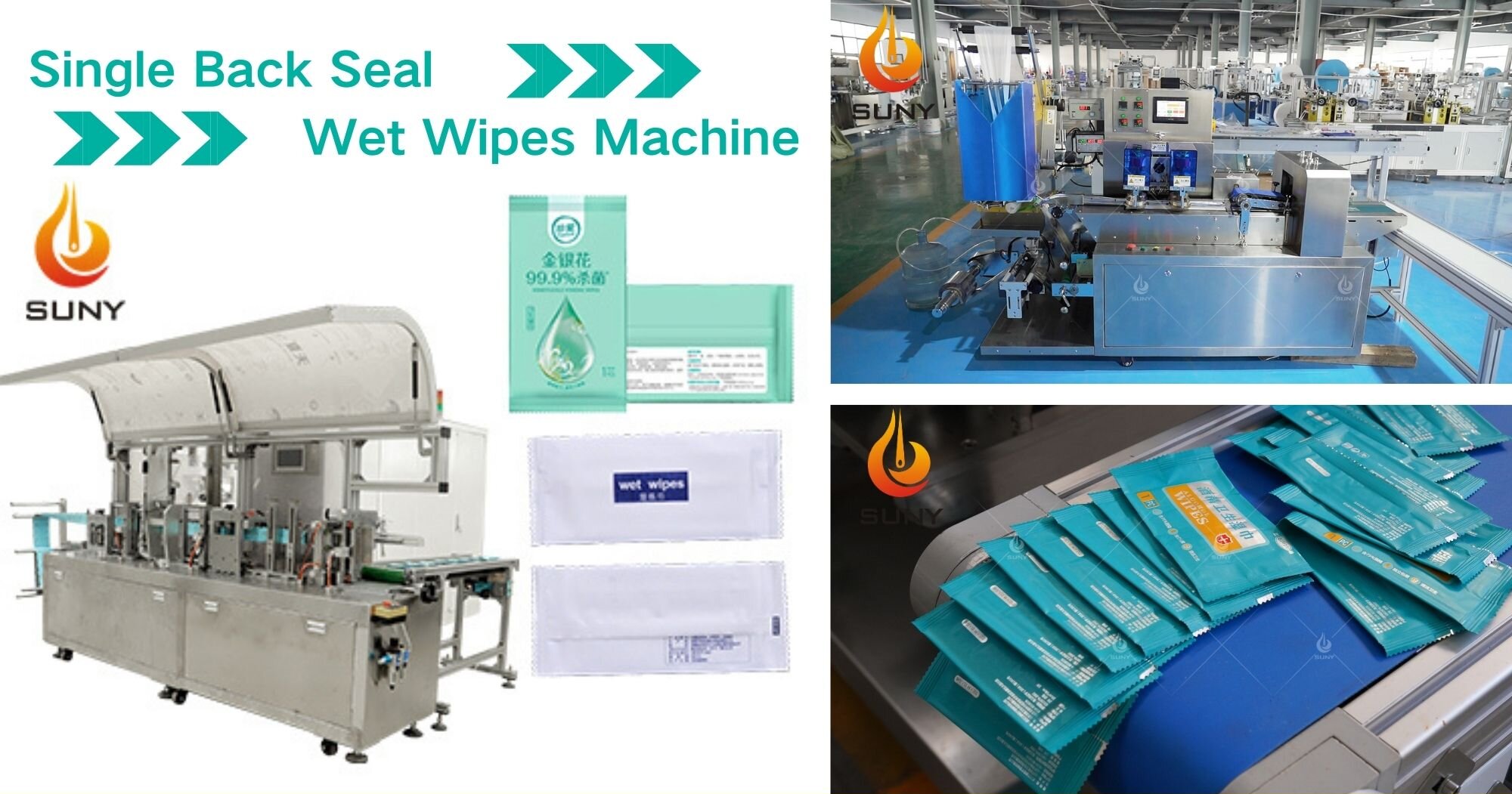 Single Back Seal Wet Wipes Machine