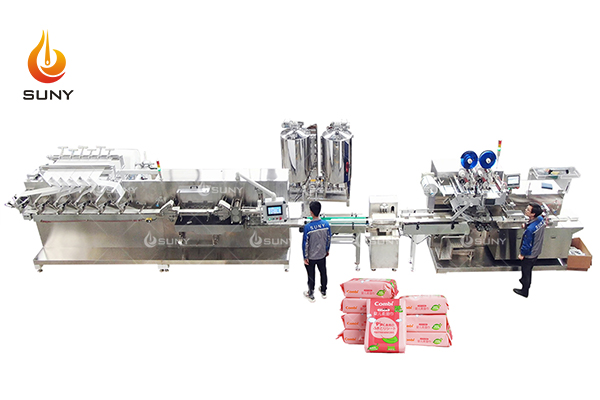 SYF6 Multipurpose 6 roll Packing Wet Wipes Machine