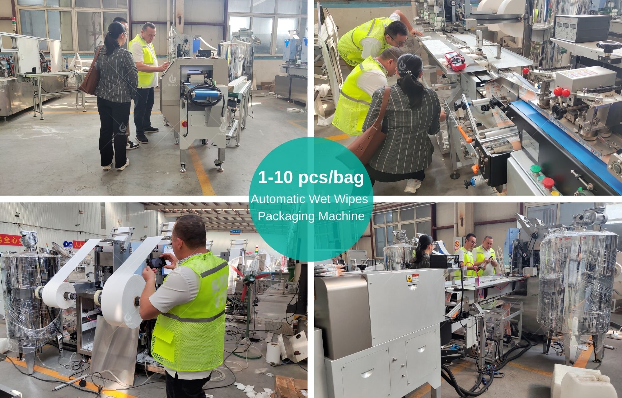 SY260 1-10 pieces automatic wet wipes packaging machine